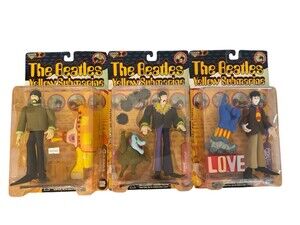 1999 McFarlane The Beatles Yellow Submarine Figures Lot of 3 NIB Card Wear